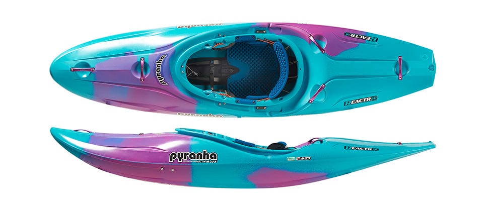 Pyranha ReactR Whitewater Kayak, Whitewater Kayak, Pyranha, Medium, Contiga Blue, at Festive Water Paddlesports