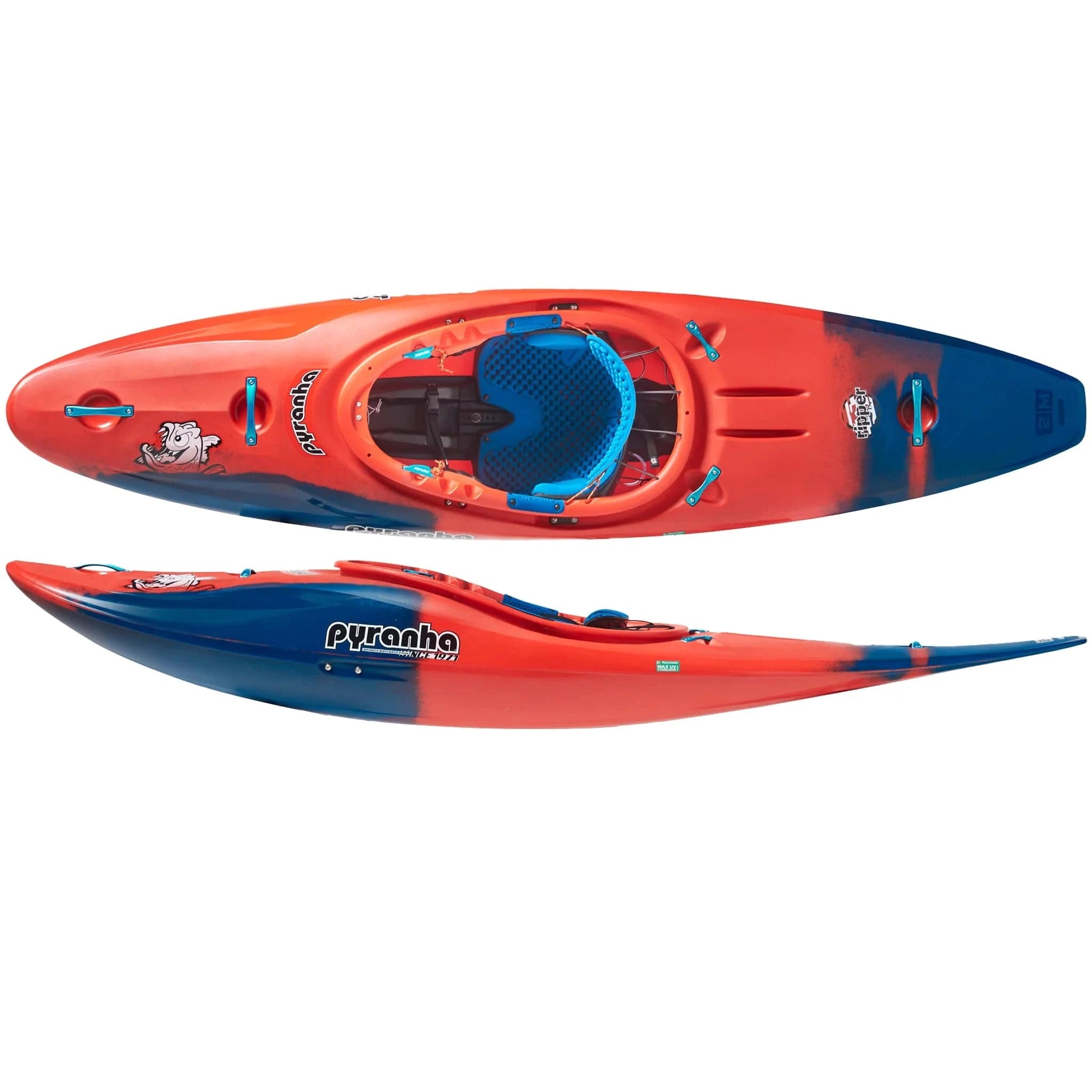 Pyranha Ripper 2 WhiteWater Kayak - Elite Outfitting, Whitewater Kayak, Pyranha, Rosella Red, Small, at Festive Water Paddlesports