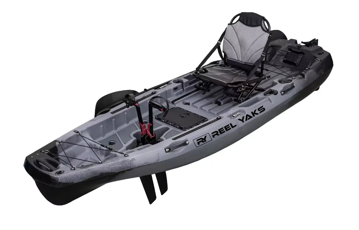Radar 10ft Fin Drive Modular Fishing Kayak, Fishing Kayak, ReelYaks, Gunmetal in 8 - 10 weeks at Festive Water Paddlesports