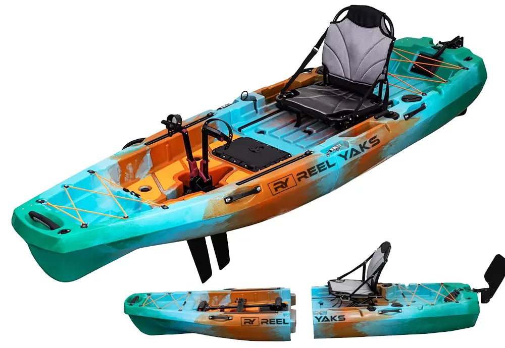 Radar 10ft Fin Drive Modular Fishing Kayak, Fishing Kayak, ReelYaks, Sunrise in 1 - 2 weeks at Festive Water Paddlesports