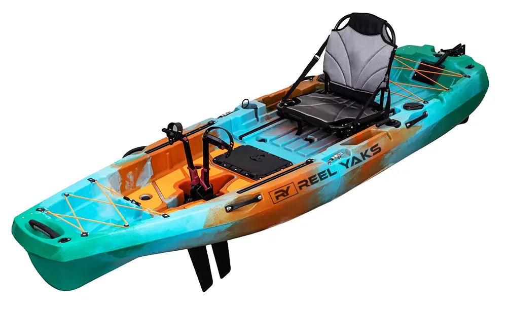 Radar 10ft Fin Drive Modular Fishing Kayak, Fishing Kayak, ReelYaks, Sunrise in 1 - 2 weeks at Festive Water Paddlesports