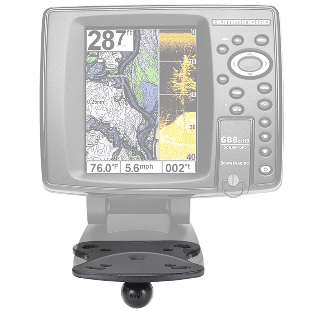 RAM Mount 1" Ball Marine Electronic Base f/Humminbird & Lowrance [RAM - B - 107BU], Marine Electronics Mounts, RAM Mounting Systems, at Festive Water Paddlesports