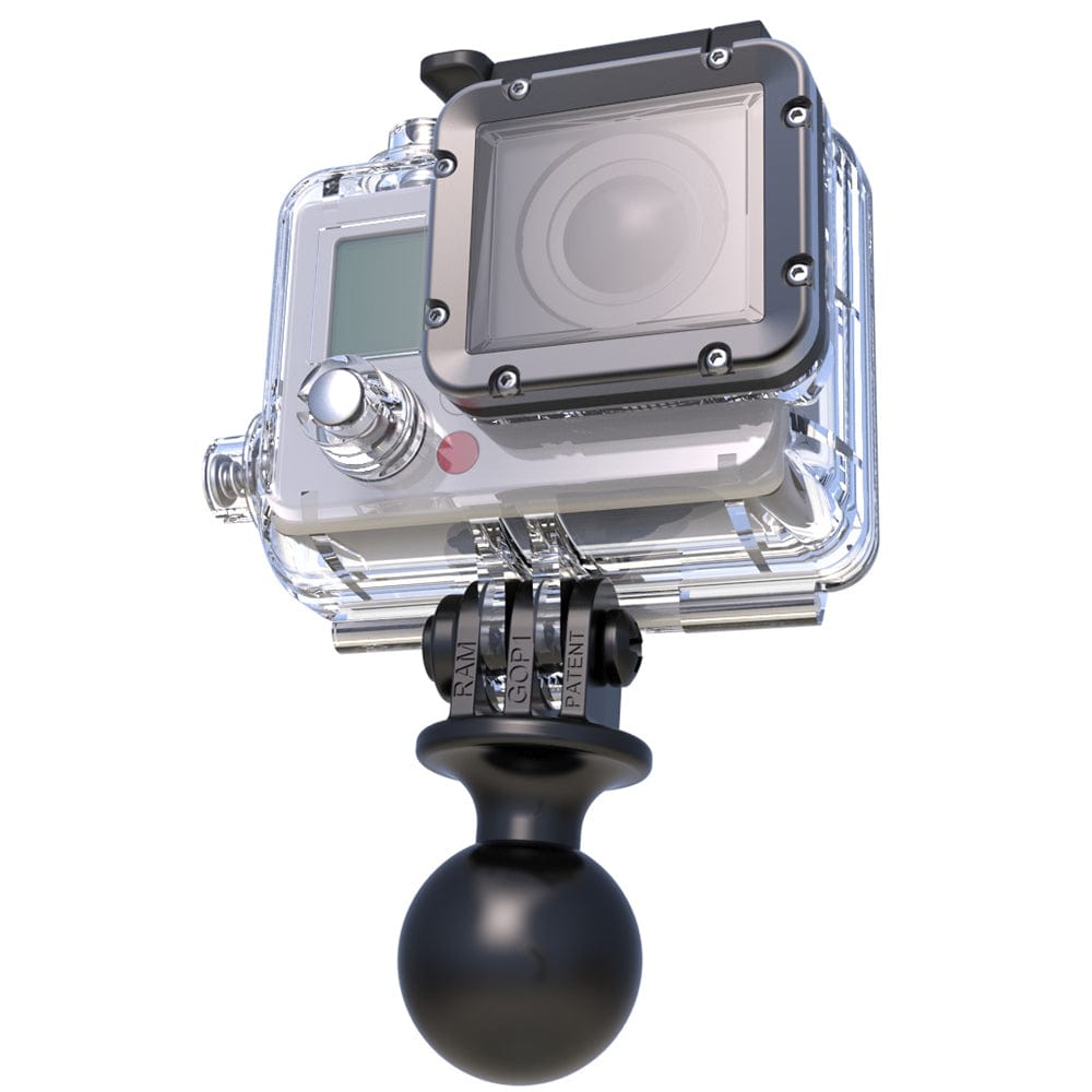 RAM Mount 1" Ball Mount w/Custom GoPro Hero Adapter [RAM - B - 138 - GOP1U], Camera Mounts, RAM Mounting Systems, , , at Festive Water Paddlesports