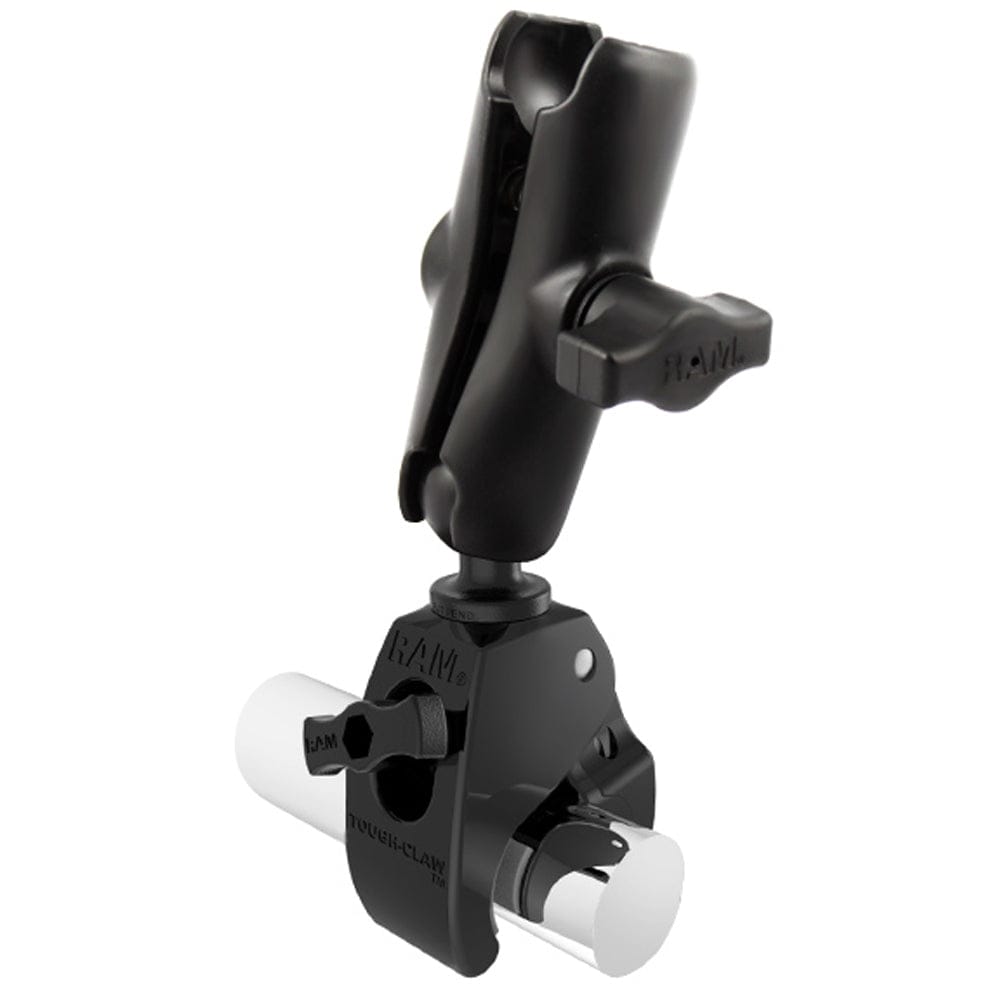 RAM Mount 1" Ball Standard Length Double Socket Arm w/Medium Tough - Claw Base [RAP - B - 404 - 201U], Rail/Handle Bar Mounts, RAM Mounting Systems, , , at Festive Water Paddlesports