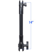 RAM Mount 14" Long Extension Pole w/1" and 1.5" Single Open Socket [RAP - CB - 201 - 14U], Kayak Mounts, RAM Mounting Systems, , , at Festive Water Paddlesports
