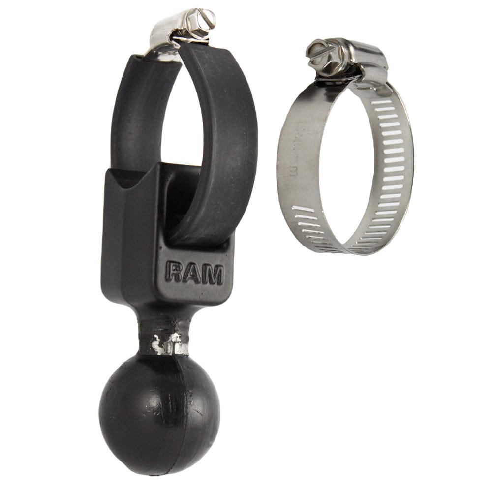 RAM Mount 1.5" Ball Base w/ Strap 0.5" - 2" Diameter [RAM - 108B], C Size, RAM Mounting Systems, , , at Festive Water Paddlesports