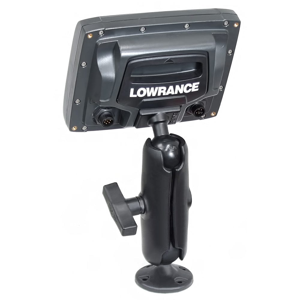 RAM Mount 1.5" Ball "Rugged Use" Composite Mount f/Lowrance Elite - 5 & Mark - 5 Series Fishfinders [RAP - 101U - LO11], Marine Electronics Mounts, RAM Mounting Systems, , , at Festive Water Paddlesports