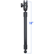 RAM Mount 18" Long Extension Pole w/2 1" Ball Ends & Double Socket Arm [RAP - BB - 230 - 18 - 201U], Kayak Mounts, RAM Mounting Systems, , , at Festive Water Paddlesports