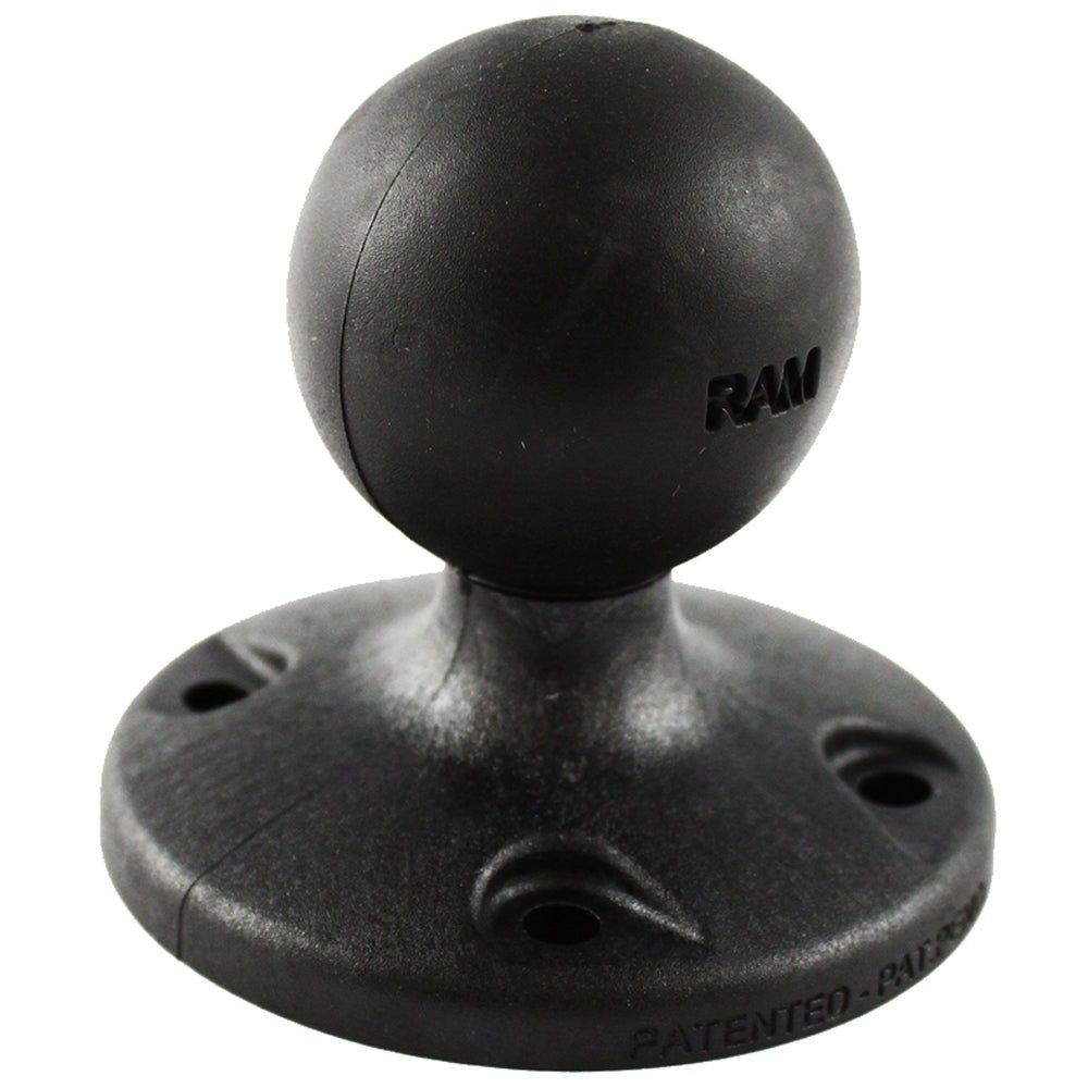 RAM Mount 2.5" Composite Round Base w/AMPS Hole Pattern & 1.5" Ball [RAP - 202U], C Size, RAM Mounting Systems, at Festive Water Paddlesports
