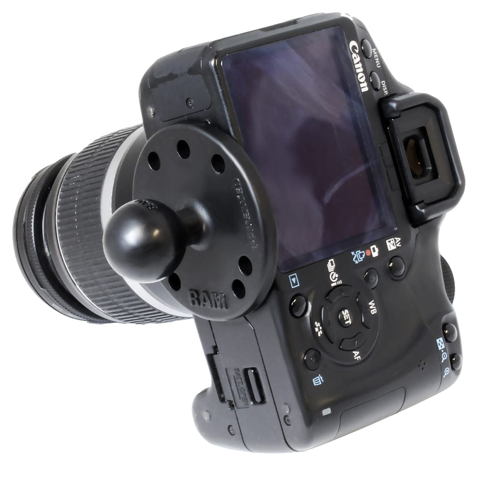 RAM Mount 2.5" Round Base w/1" Ball and 1/4" - 20 Threaded Male Post [RAM - B - 202AU], Camera Mounts, RAM Mounting Systems, , , at Festive Water Paddlesports