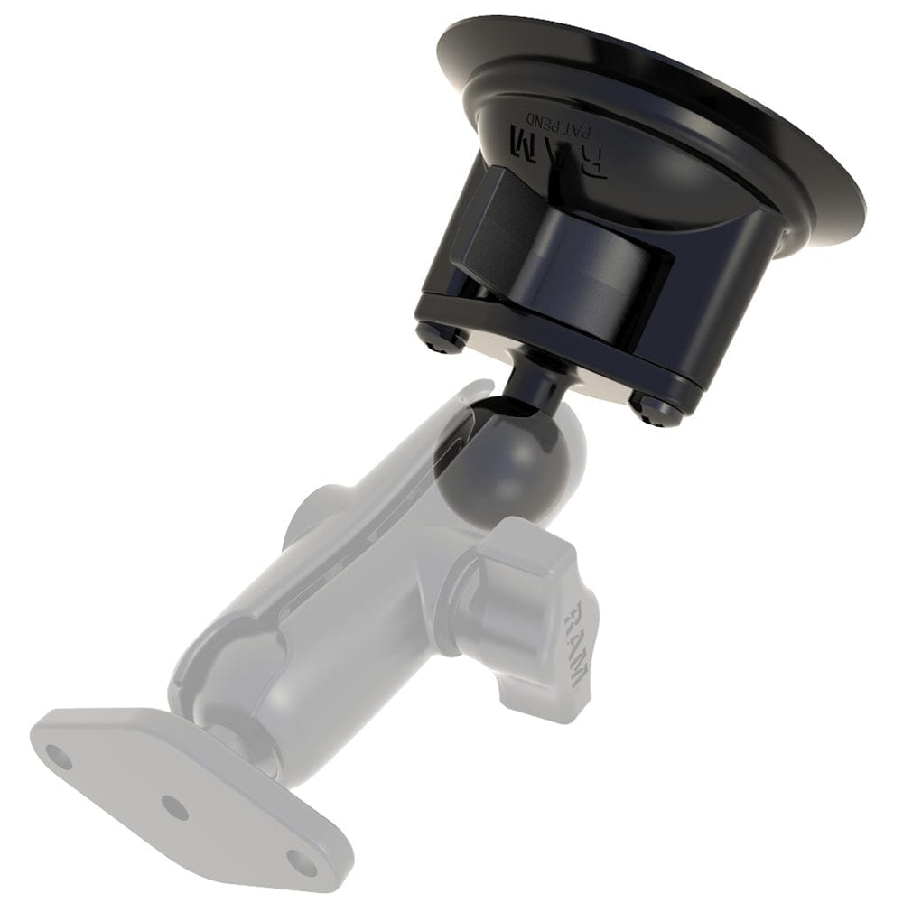 RAM Mount 3.25" Diameter Suction Cup Twist Lock Mount w/1" Ball [RAM - B - 224 - 1U], Suction Cup Mounts, RAM Mounting Systems, , , at Festive Water Paddlesports