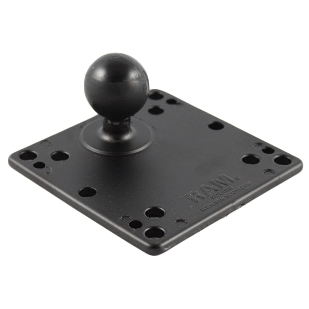 RAM Mount 4.75" Square Base w/VESA (4 x 75mm) (4 x 100mm) Hole Patterns 1.5" Ball [RAM - 246 - AD1U], C Size, RAM Mounting Systems, , , at Festive Water Paddlesports