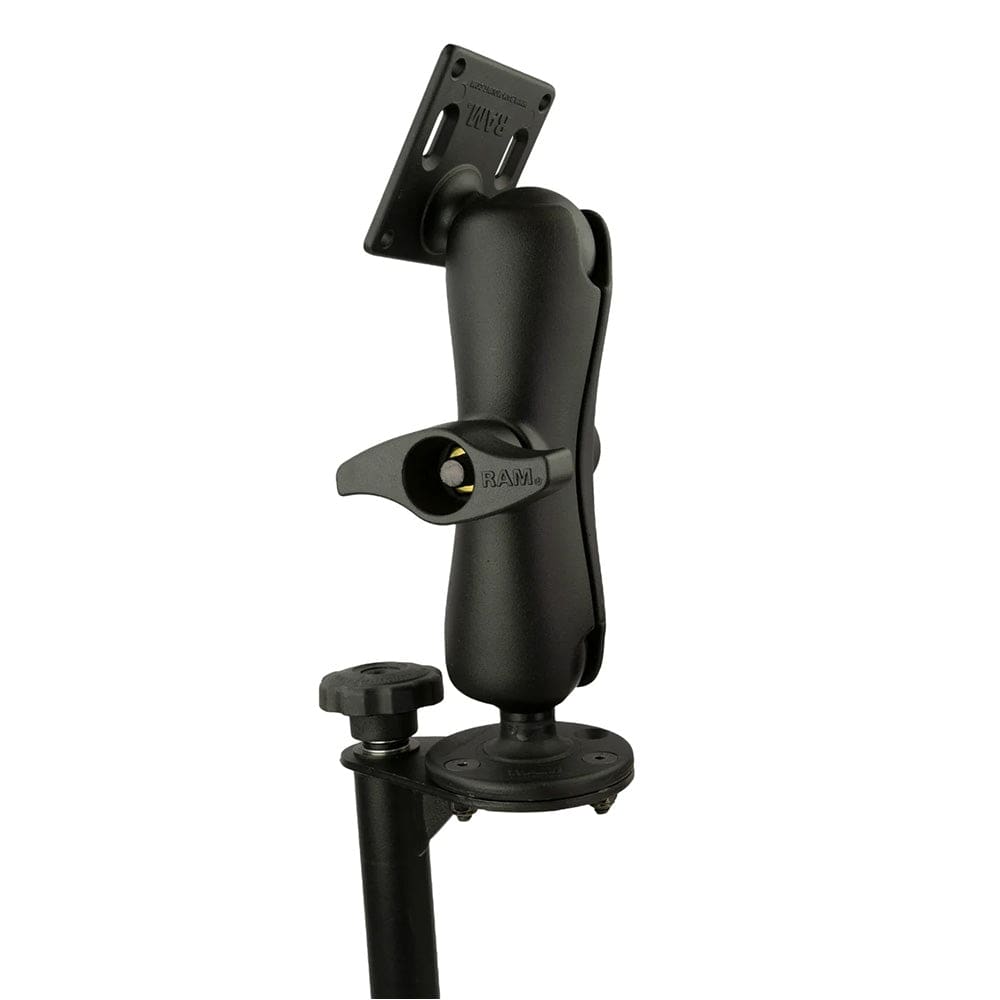 RAM Mount 8" Upper Flange Pole with D Size 75x75mm VESA Mount [RAM - VP - TTMF8 - D - 101 - 2461U], Vehicle Mounts, RAM Mounting Systems, , , at Festive Water Paddlesports