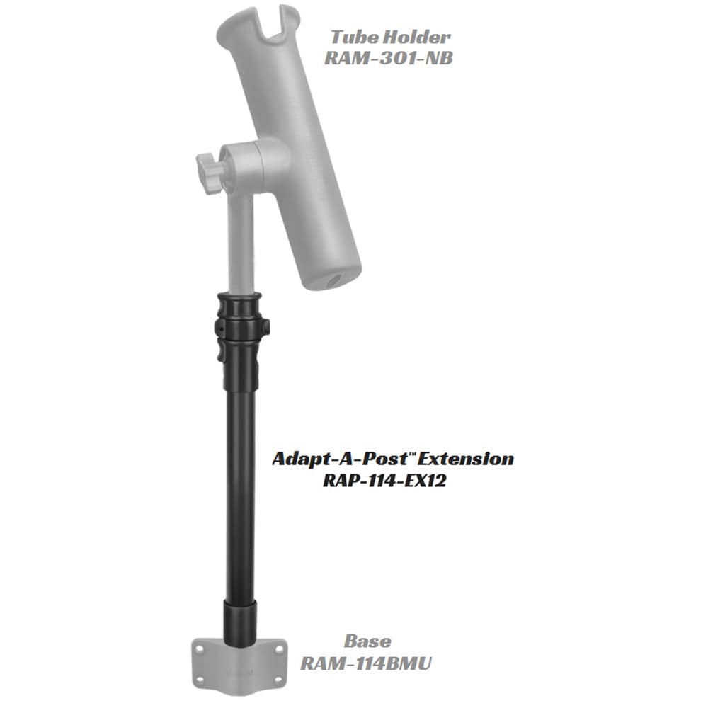 RAM Mount Adapt - A - Post 15" Extension Pole [RAP - 114 - EX12], Fishing Rod Holders, RAM Mounting Systems, , , at Festive Water Paddlesports