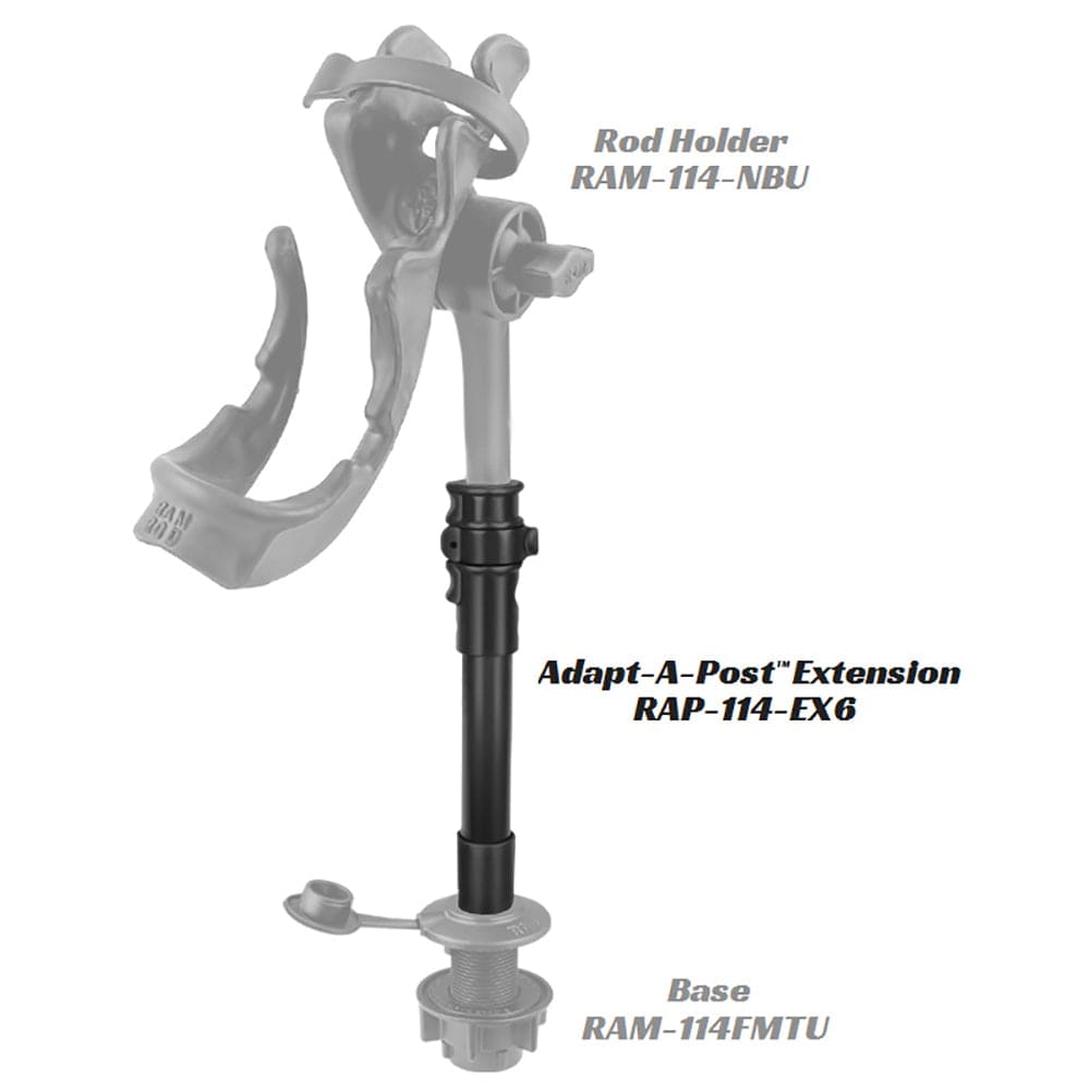 RAM Mount Adapt - A - Post 9" Extension Pole [RAP - 114 - EX6], Kayak Mounts, RAM Mounting Systems, , , at Festive Water Paddlesports