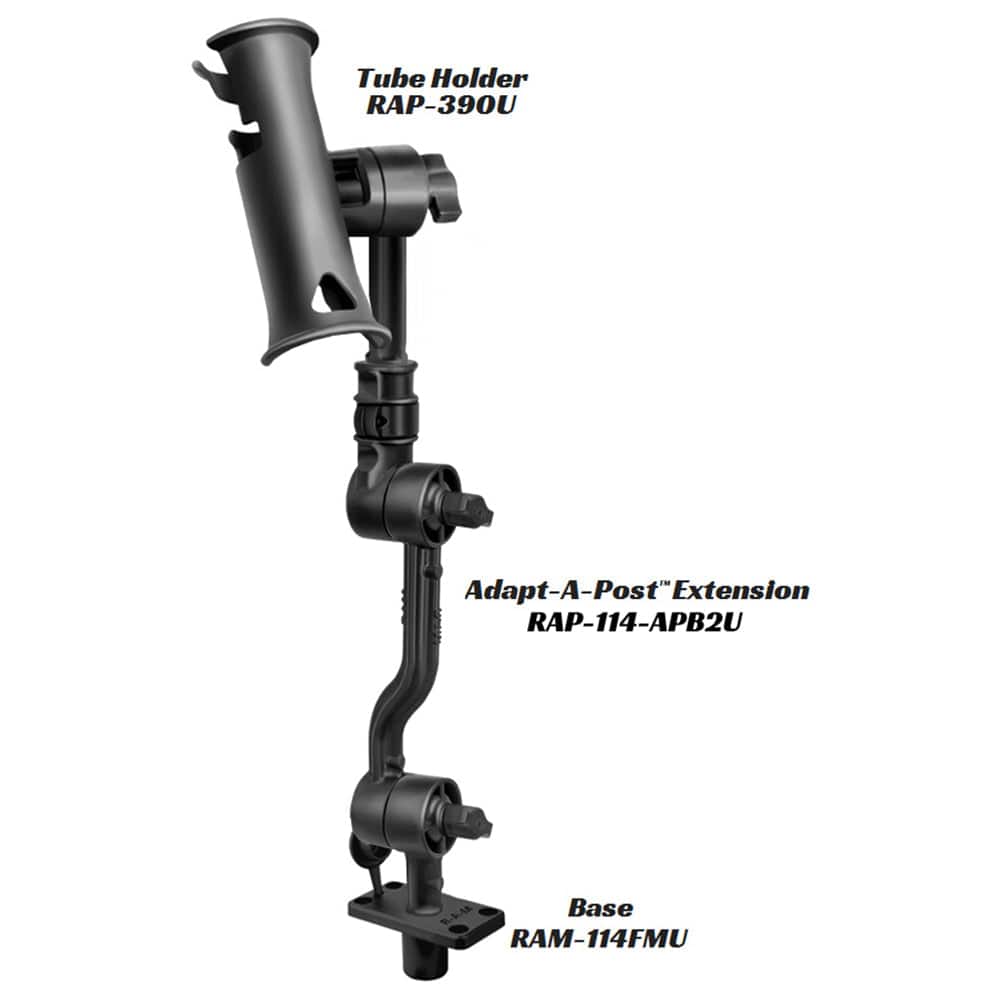 RAM Mount Adjustable Adapt - a - Post 13.5" Extension Arm [RAP - 114 - APB2U], Fishing Rod Holders, RAM Mounting Systems, , , at Festive Water Paddlesports