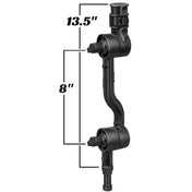 RAM Mount Adjustable Adapt - a - Post 13.5" Extension Arm [RAP - 114 - APB2U], Fishing Rod Holders, RAM Mounting Systems, , , at Festive Water Paddlesports