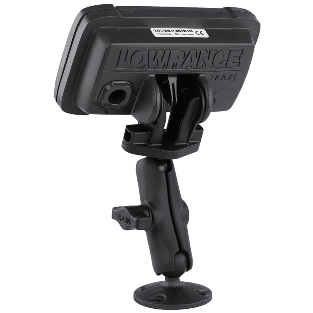 RAM Mount B Size 1" Composite Fishfinder Mount for the Lowrance Hook2 Series [RAP - B - 101 - LO12], Marine Electronics Mounts, RAM Mounting Systems, , , at Festive Water Paddlesports