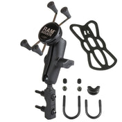 RAM Mount Combination Brake/Clutch Reservoir U - Bolt Mount w/Universal X - Grip Cell/iPhone Cradle [RAM - B - 174 - UN7U], Cell Phone Mounts, RAM Mounting Systems, , , at Festive Water Paddlesports