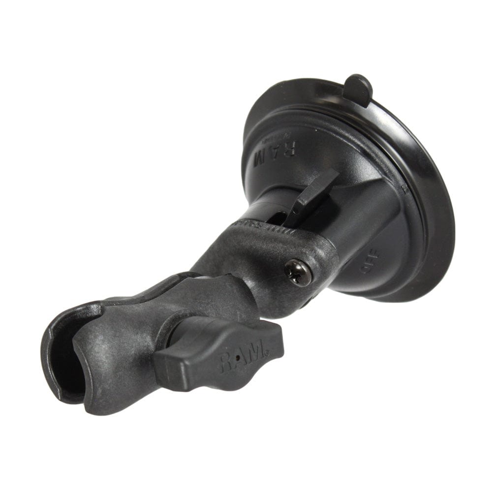 RAM Mount Composite Twist Lock Suction Cup Mount - Short Arm [RAP - B - 166 - A - DU1], Suction Cup Mounts, RAM Mounting Systems, , , at Festive Water Paddlesports