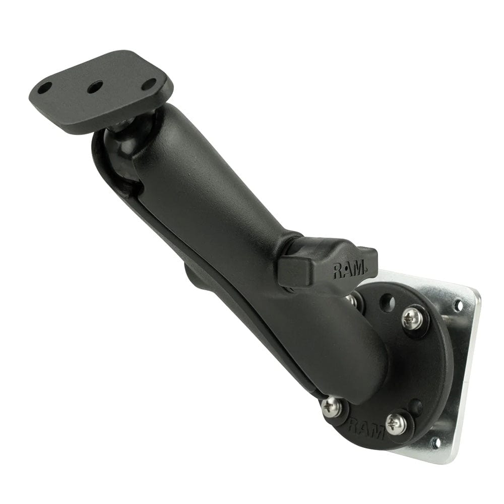 RAM Mount Double Ball Drill - Down Mount w/Diamond Plate Backer Plate [RAM - B - 138U - C - INT3], Surface Mount, RAM Mounting Systems, , , at Festive Water Paddlesports