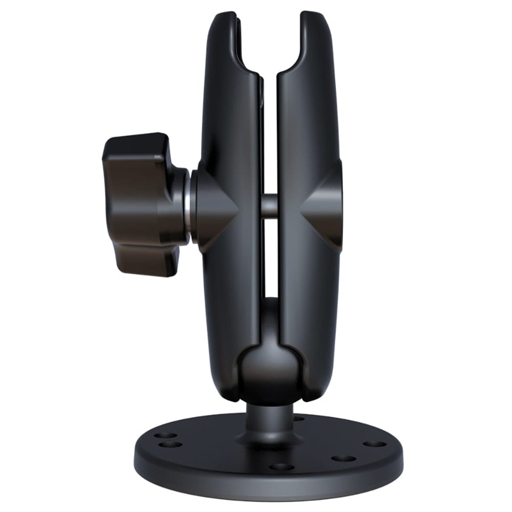 RAM Mount Double Socket Arm w/2.5" Round Base [RAM - B - 103U], Surface Mount, RAM Mounting Systems, , , at Festive Water Paddlesports