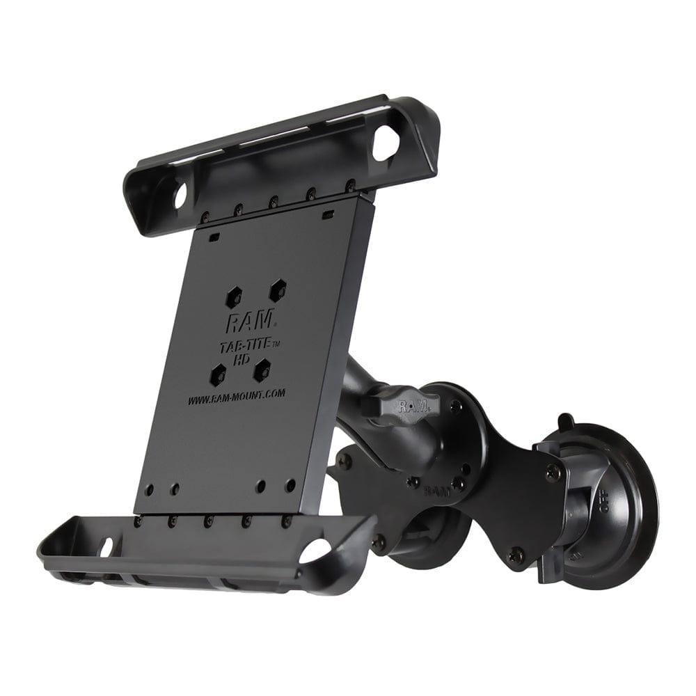 RAM Mount Double Twist - Lock Suction Cup Mount w/Tab - Tite Universal Spring Loaded Cradle f/Apple iPad 1 - 4 w/or w/o Light Duty Case [RAM - B - 189 - TAB3U], Tablet Mounts, RAM Mounting Systems, , , at Festive Water Paddlesports
