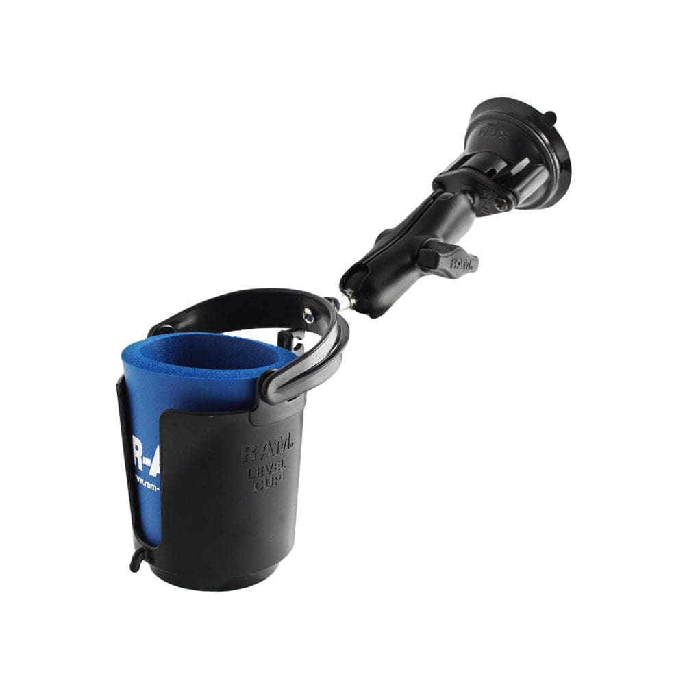 RAM Mount Drink Cup Holder w/Suction Base [RAM - B - 132SU], Accessories, RAM Mounting Systems, , , at Festive Water Paddlesports