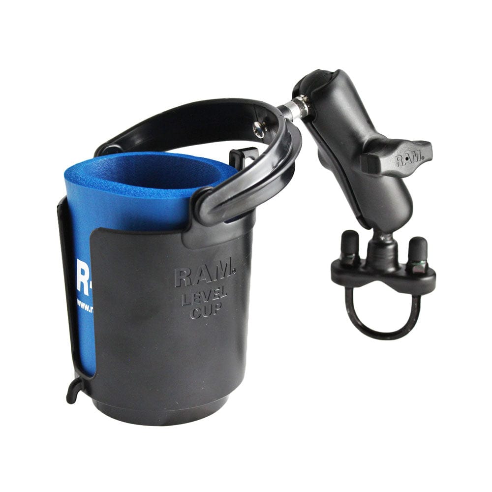 RAM Mount Drink Cup Holder w/U - Bolt Base [RAM - B - 132RU], Accessories, RAM Mounting Systems, , , at Festive Water Paddlesports