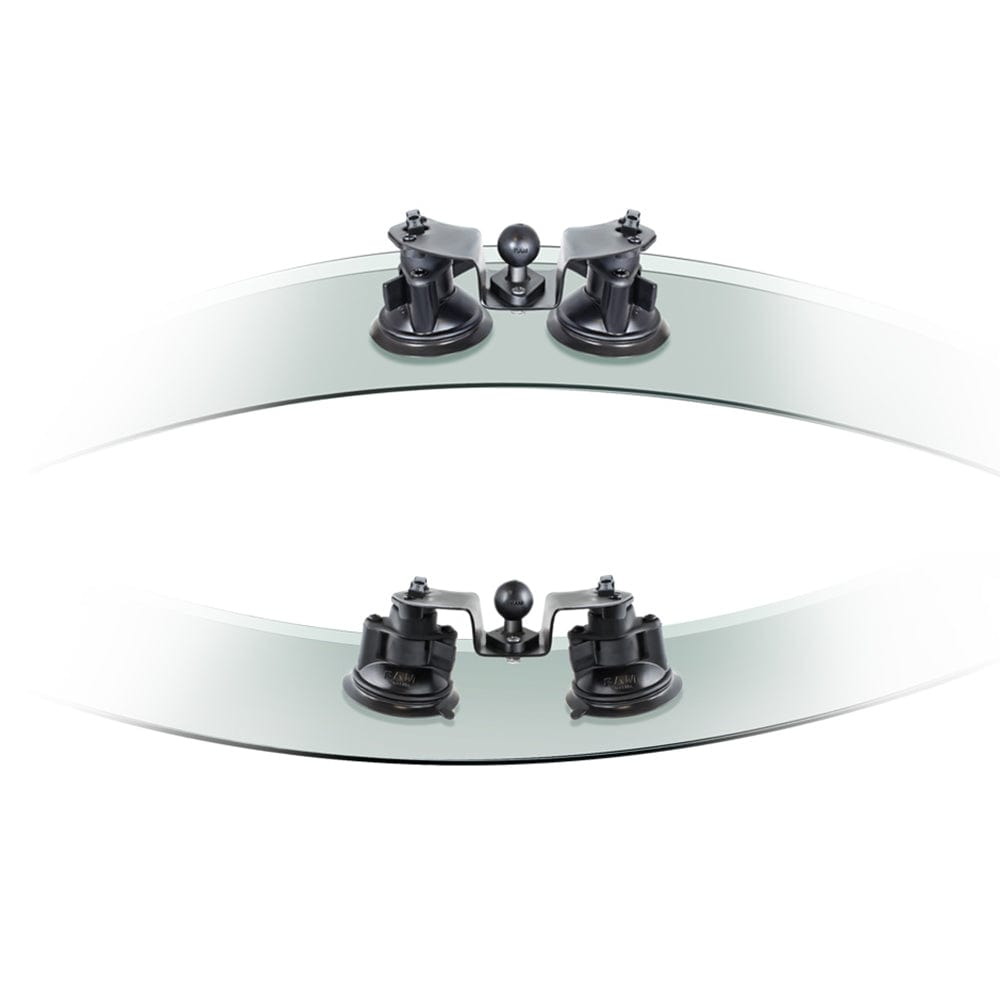 RAM Mount Dual Articulating Suction Cup Base w/1" Ball Base [RAM - B - 189B - PIV1U], Suction Cup Mounts, RAM Mounting Systems, , , at Festive Water Paddlesports