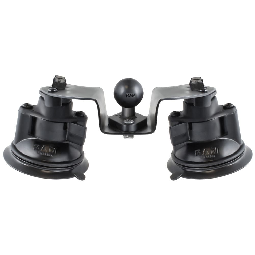 RAM Mount Dual Articulating Suction Cup Base w/1" Ball Base [RAM - B - 189B - PIV1U], Suction Cup Mounts, RAM Mounting Systems, , , at Festive Water Paddlesports