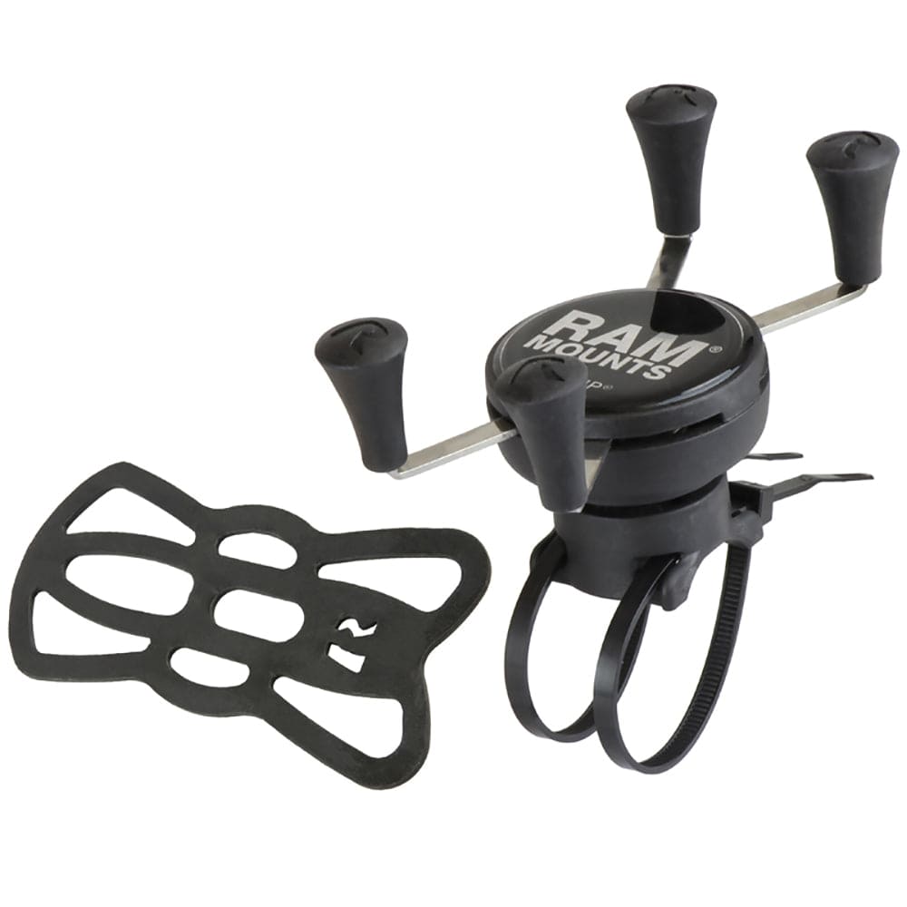 RAM Mount EZ - ON/OFF Bicycle Mount w/Universal X - Grip Cell Phone Holder [RAP - 274 - 1 - UN7U], Rail/Handle Bar Mounts, RAM Mounting Systems, , , at Festive Water Paddlesports