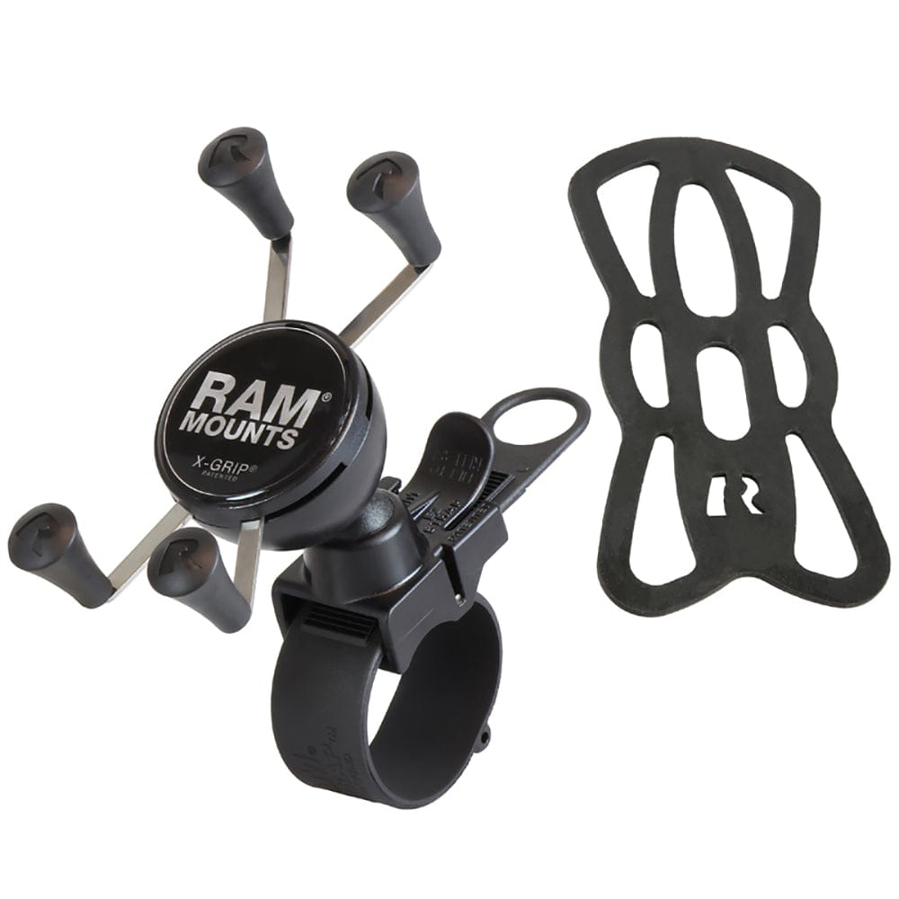 RAM Mount EZ - Strap Rail Mount w/Universal X - Grip Cell Phone Holder [RAP - SB - 187 - UN7U], Rail/Handle Bar Mounts, RAM Mounting Systems, , , at Festive Water Paddlesports