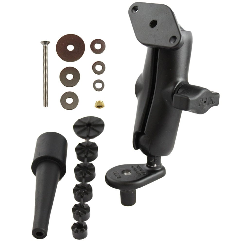 RAM Mount Fork Stem Motorcycle Base w/Double Socket Diamond [RAM - B - 176U], Motorcycle Mounts, RAM Mounting Systems, , , at Festive Water Paddlesports