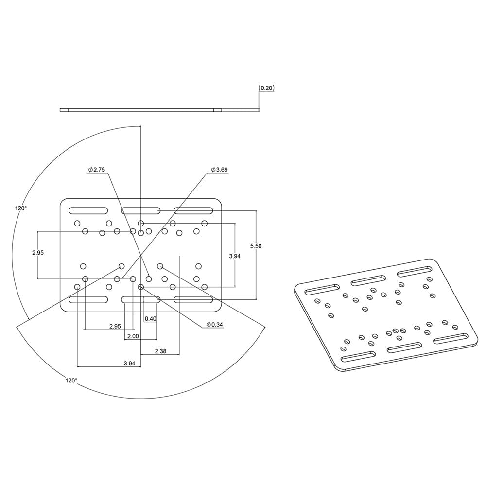 RAM Mount Forklift Overhead Guard Plate [RAM - 335], Rail/Handle Bar Mounts, RAM Mounting Systems, , , at Festive Water Paddlesports