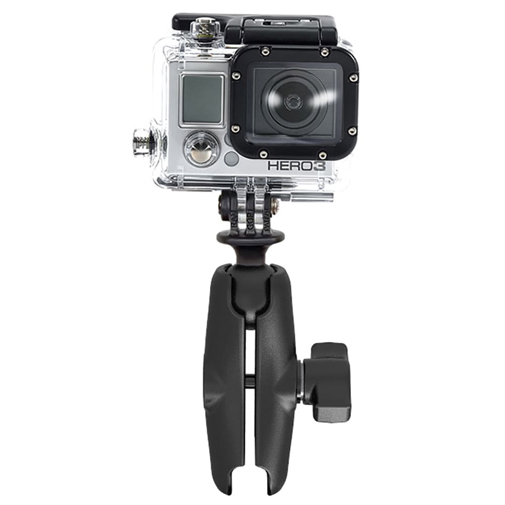 RAM Mount GoPro Hero Adapter with Double Socket Arm [RAM - B - 202 - GOP1 - 201U], Camera Mounts, RAM Mounting Systems, , , at Festive Water Paddlesports