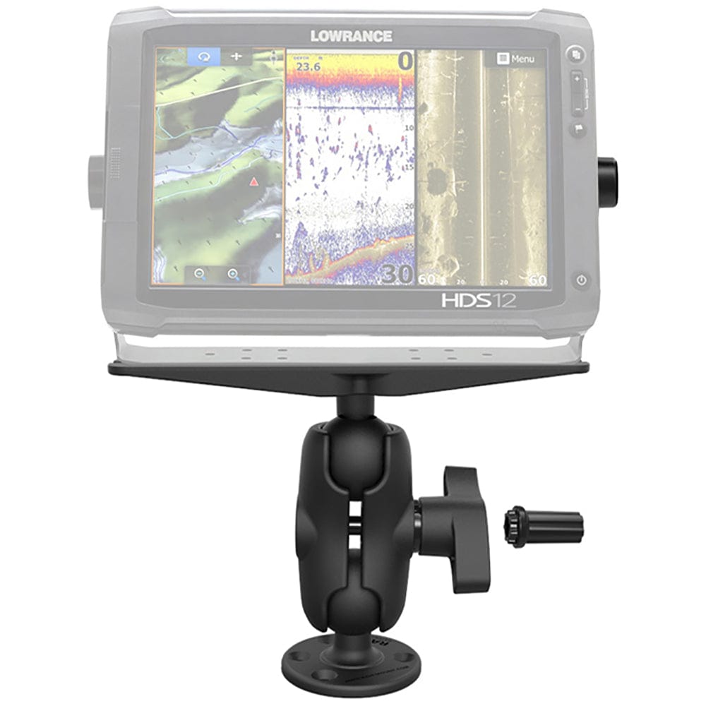 RAM Mount Heavy Duty Marine Electronics Mount w/Combination Pin - Lock Security Kit Short Arm [RAM - SG - D - 111U - C], Marine Electronics Mounts, RAM Mounting Systems, , , at Festive Water Paddlesports