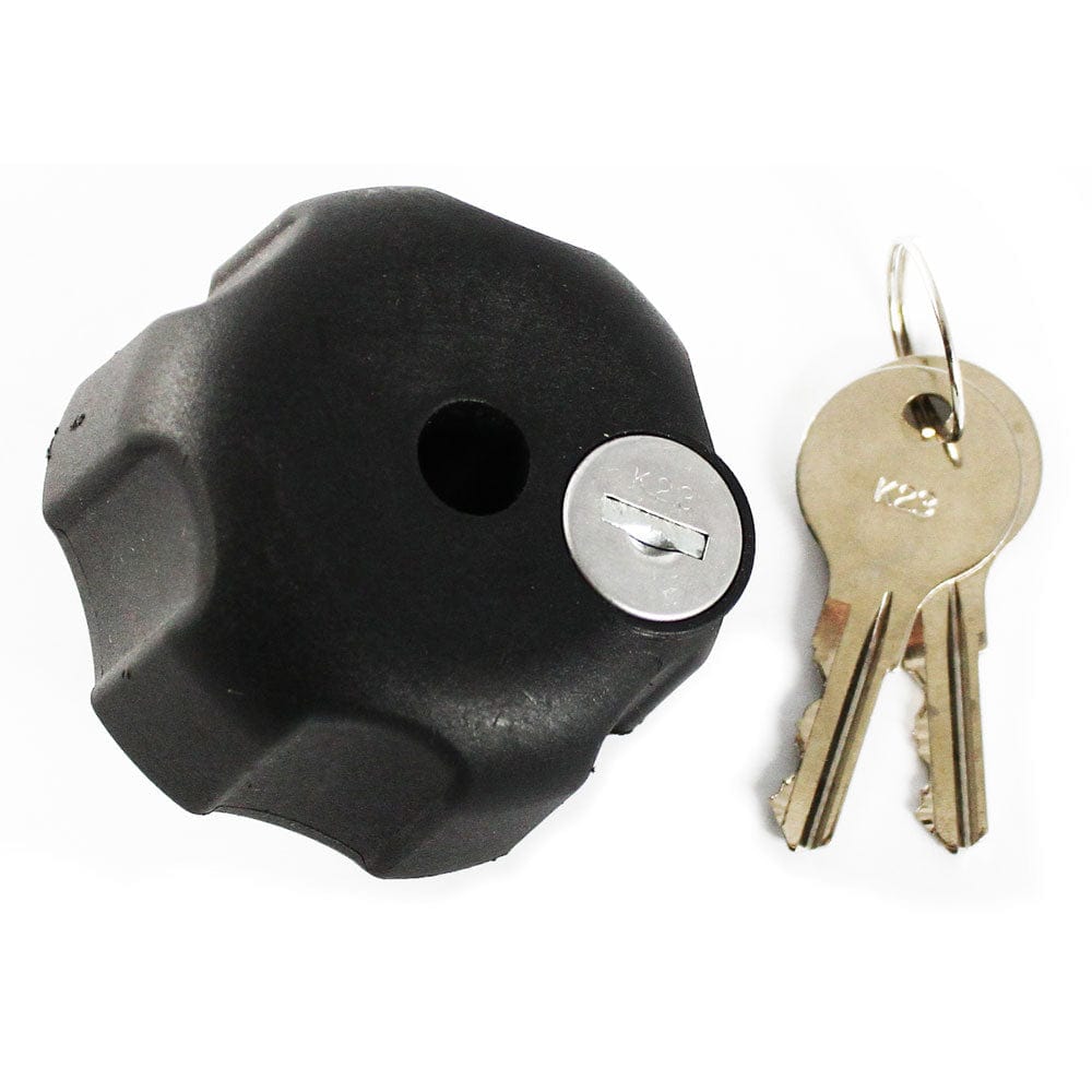 RAM Mount Knob w/Keyed Lock & 1/4" - 20 Brass Hole [RAM - KNOB3LU], GPS - Accessories, RAM Mounting Systems, , , at Festive Water Paddlesports