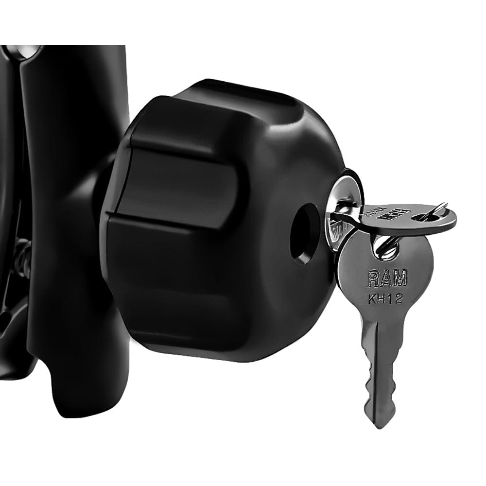 RAM Mount Knob w/Keyed Lock & 1/4" - 20 Brass Hole [RAM - KNOB3LU], GPS - Accessories, RAM Mounting Systems, , , at Festive Water Paddlesports