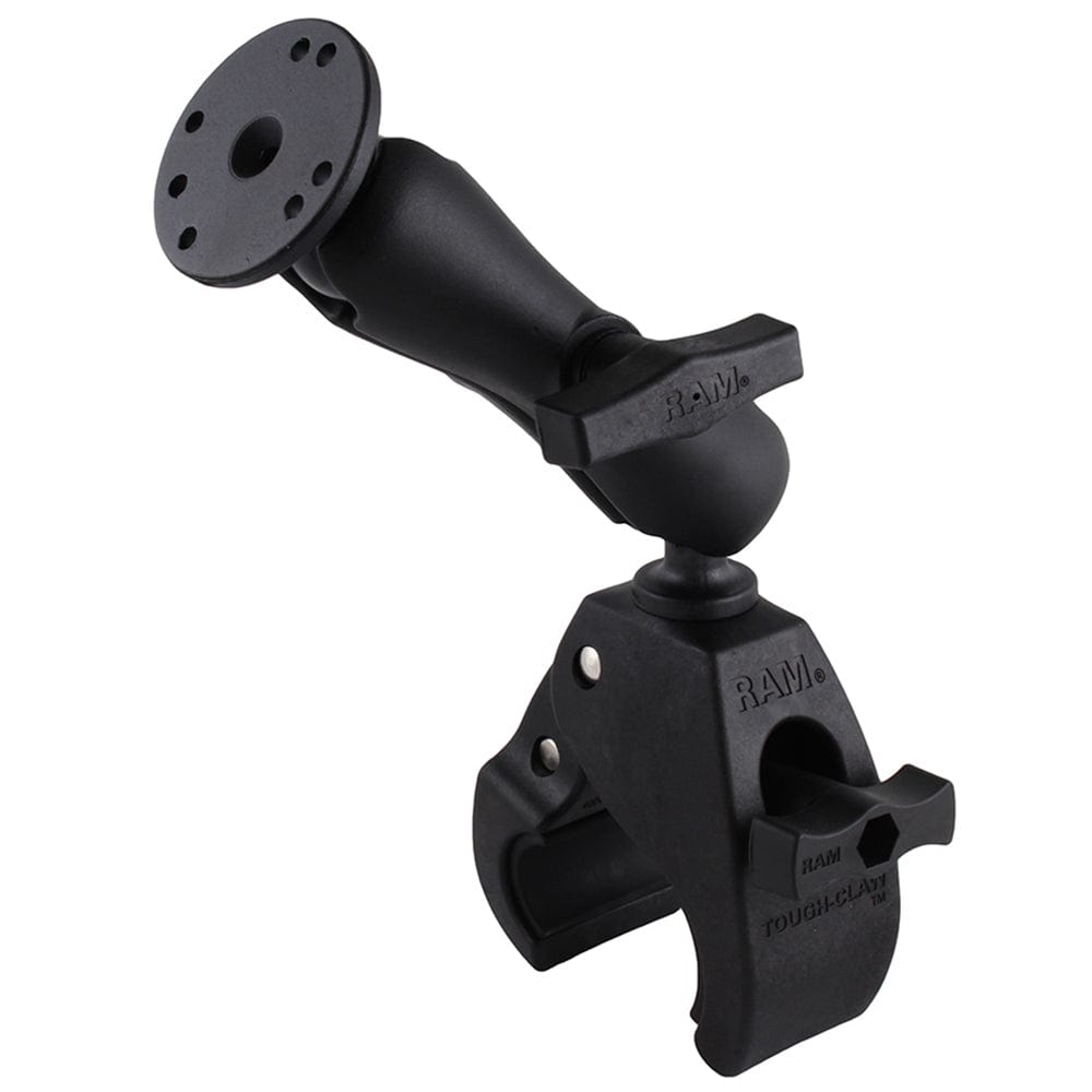 RAM Mount Large Tough - Claw Base w/Double Socket Arm & 1.5" Round Base Adapter [RAP - 401 - 202U], Rail/Handle Bar Mounts, RAM Mounting Systems, , , at Festive Water Paddlesports