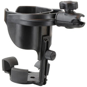 RAM Mount Level Cup XL Low Profile Mount w/Large Strap Clamp Base [RAP - B - 417 - 200 - 1 - 231Z - 2NUBU], Drink Cup Mounts, RAM Mounting Systems, , , at Festive Water Paddlesports