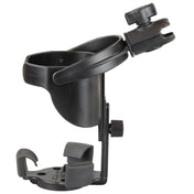 RAM Mount Level Cup XL Low Profile Mount w/Large Strap Clamp Base [RAP - B - 417 - 200 - 1 - 231Z - 2NUBU], Drink Cup Mounts, RAM Mounting Systems, , , at Festive Water Paddlesports