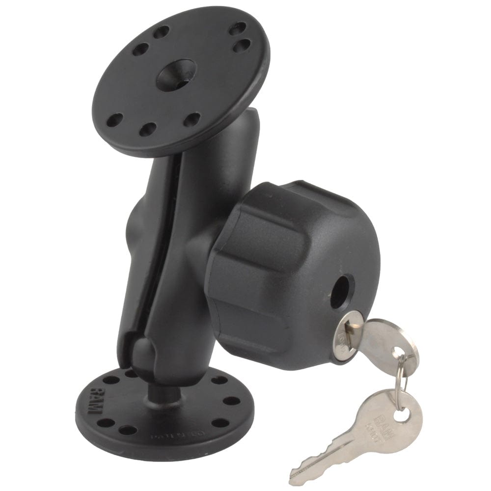 RAM Mount Locking Double Socket Arm w/2/2.5" Bases [RAM - B - 101LU], Surface Mount, RAM Mounting Systems, , , at Festive Water Paddlesports
