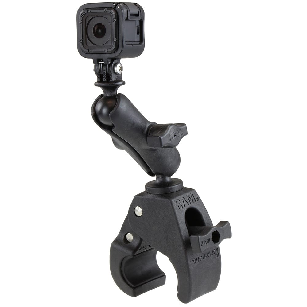 RAM Mount Medium Tough - Claw Mount w/Custom GoPro Hero Adapter [RAP - B - 404 - GOP1U], Rail/Handle Bar Mounts, RAM Mounting Systems, , , at Festive Water Paddlesports