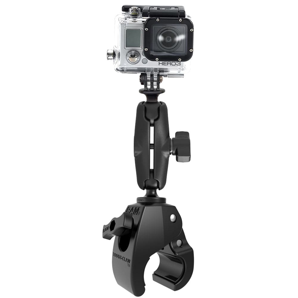RAM Mount Medium Tough - Claw Mount w/Custom GoPro Hero Adapter [RAP - B - 404 - GOP1U], Rail/Handle Bar Mounts, RAM Mounting Systems, , , at Festive Water Paddlesports
