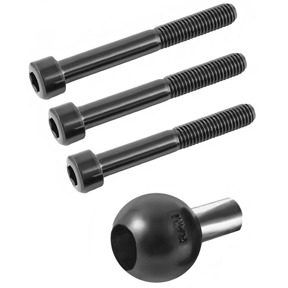 RAM Mount Motorcycle Handlebar Clamp Base w/M8 Screws [RAM - B - 367U], B Size, RAM Mounting Systems, , , at Festive Water Paddlesports