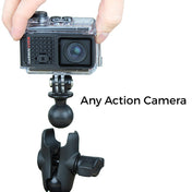 RAM Mount RAM 1" Ball Adapter for GoPro Bases with Short Arm and Action Camera Adapter [RAP - B - GOP2 - A - GOP1U], Camera Mounts, RAM Mounting Systems, , , at Festive Water Paddlesports