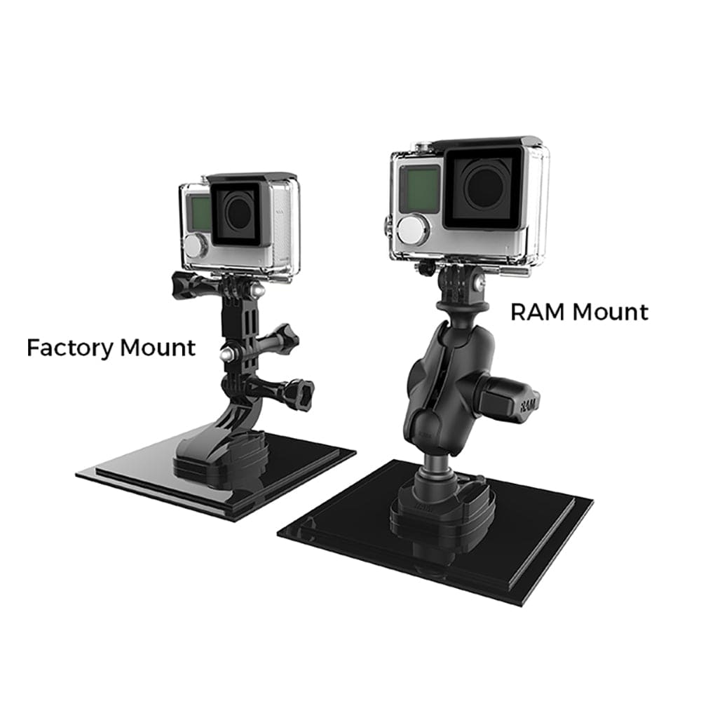 RAM Mount RAM 1" Ball Adapter for GoPro Bases with Short Arm and Action Camera Adapter [RAP - B - GOP2 - A - GOP1U], Camera Mounts, RAM Mounting Systems, , , at Festive Water Paddlesports