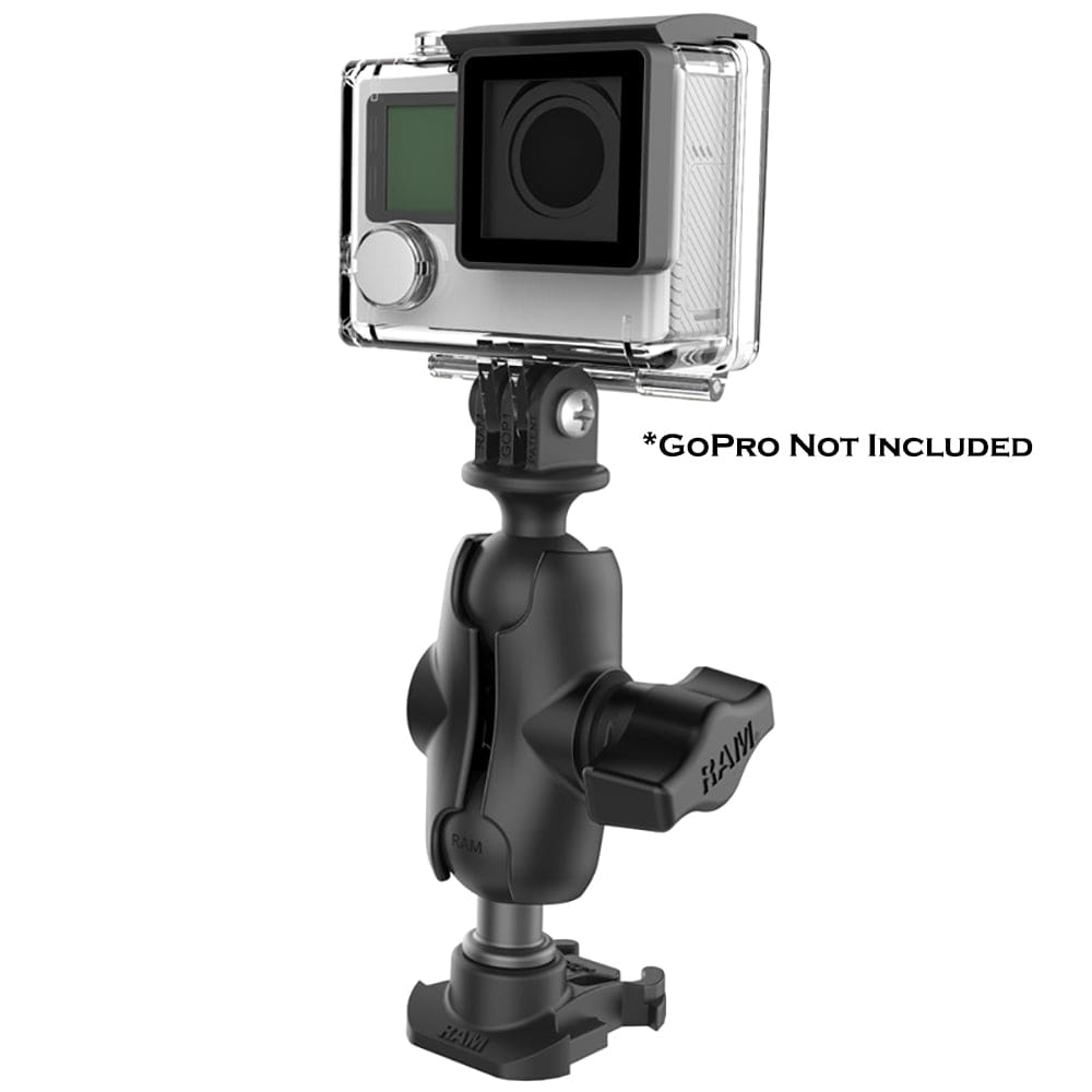 RAM Mount RAM 1" Ball Adapter for GoPro Bases with Short Arm and Action Camera Adapter [RAP - B - GOP2 - A - GOP1U], Camera Mounts, RAM Mounting Systems, , , at Festive Water Paddlesports