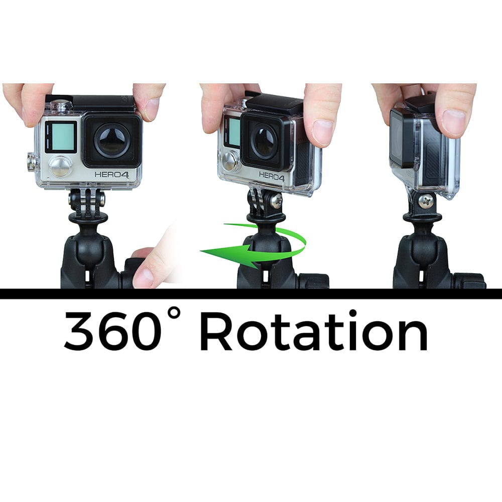RAM Mount RAM 1" Ball Adapter for GoPro Bases with Short Arm and Action Camera Adapter [RAP - B - GOP2 - A - GOP1U], Camera Mounts, RAM Mounting Systems, , , at Festive Water Paddlesports
